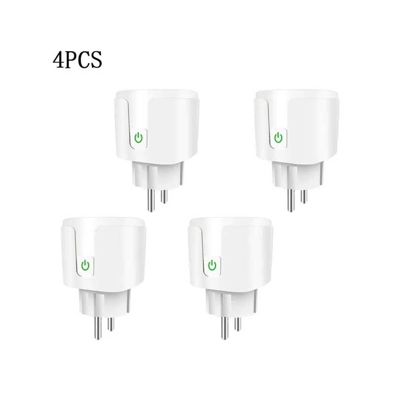 Csomag: 16A 4 DB - EU Smart Socket WIFI intelligens csatlakozó Tuya SmartLife Power Monitor időzítővel Távirányító Legnépszerűbb