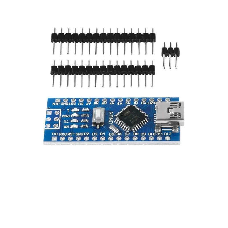 Nano No Welded - Arduino Nano Mini USB rendszerbetöltővel kompatibilis Nano 3.0 vezérlő V3.0 CH340 USB illesztőprogram Azonnal elérhető