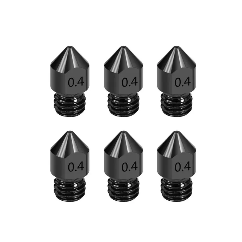 Biztonságos fizetés 0,2 mm - 1 db edzett acél magas hőmérsékletű, hegyes kopásálló MK8 fúvókák 0,2/0,3/0,5/0,6/0,8/1,0 mm CR-10, Ender 3
