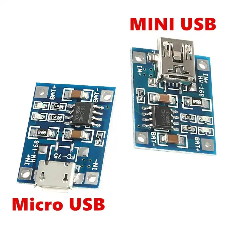 Micro USB - 5db/tétel 18650 1A Lipo akkumulátor töltőtábla töltő modul lítium akkumulátor DIY MICRO port Mike USB új Kedvezményes ár
