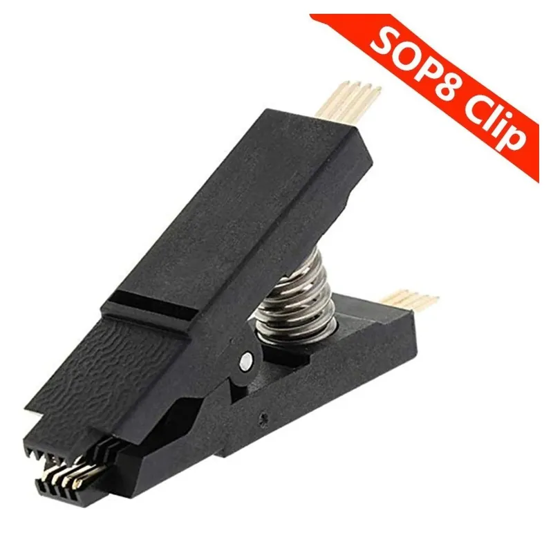SOIC8/SOP8 Flash Chip IC tesztklipp fekete BIOS/24/25/93 programozóadapterhez (SOP8 klip) Biztonságos fizetés