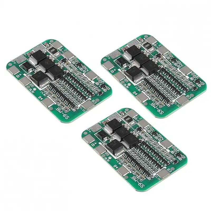 Biztonságos fizetés 3db/tétel 6S 15A 24V PCB BMS akkumulátorvédő tábla, alkalmas Li-ion Lithium 18650 akkumulátorcsomagokhoz Lipo Cell Modul