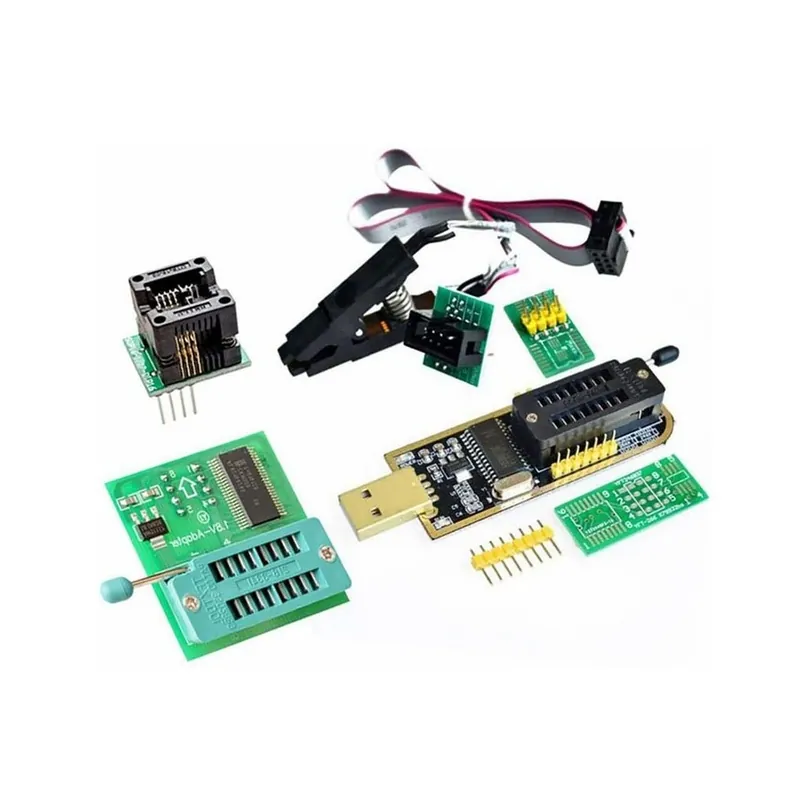 Olcsóbb Új CH341A 24 25 sorozatú EEPROM Flash BIOS USB programozó modul SOIC8 SOP8 tesztcsipesz 1,8 V adapter SOIC8 adapter DIY