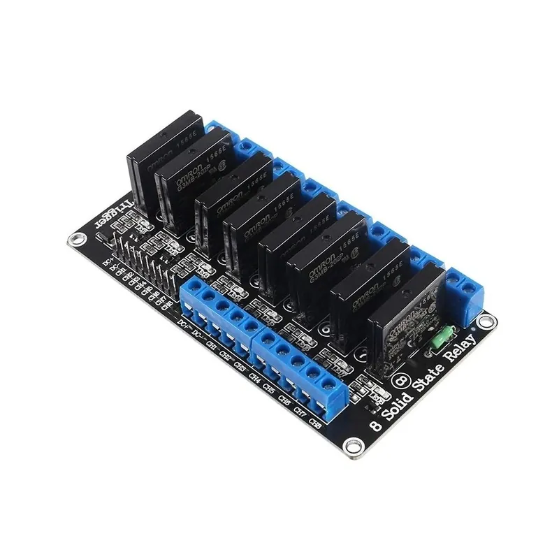 8 csatornás 5 V-os félvezető relé modul kártya magas szintű félvezető relé modul Arduino Uno Duemilanove MEGA2560 Rendeld meg most