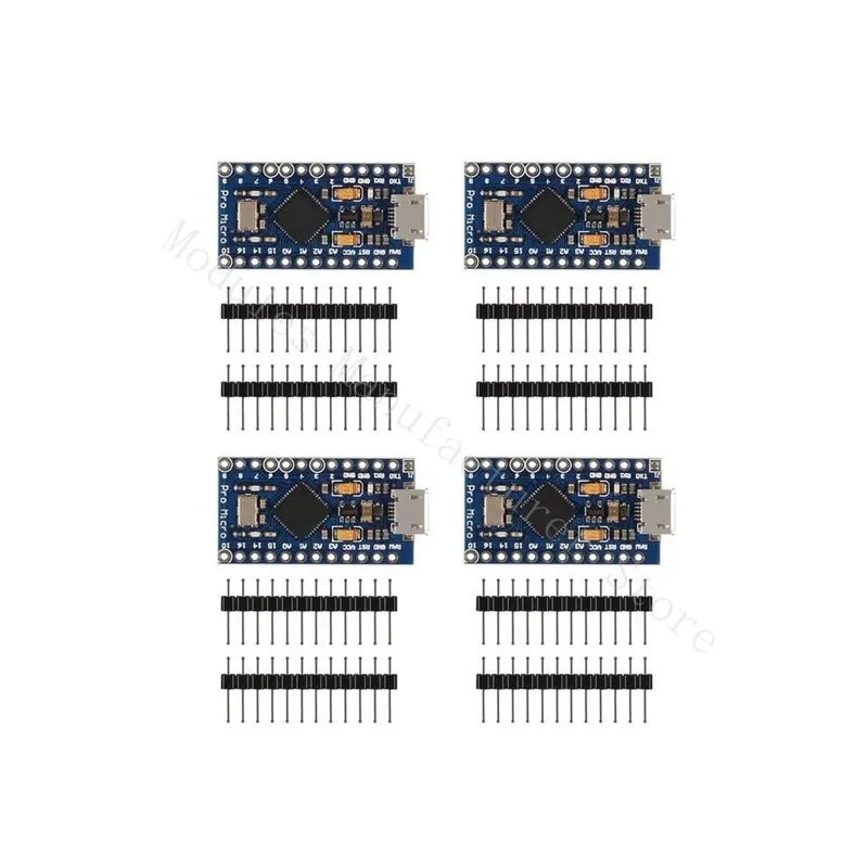 Micro USB - 4db Atmega32U4 Pro Micro 5V 16MHz Bootloaded IDE Micro USB Pro Micro fejlesztői kártya Arduino Pro Microhoz Szuper ajánlat