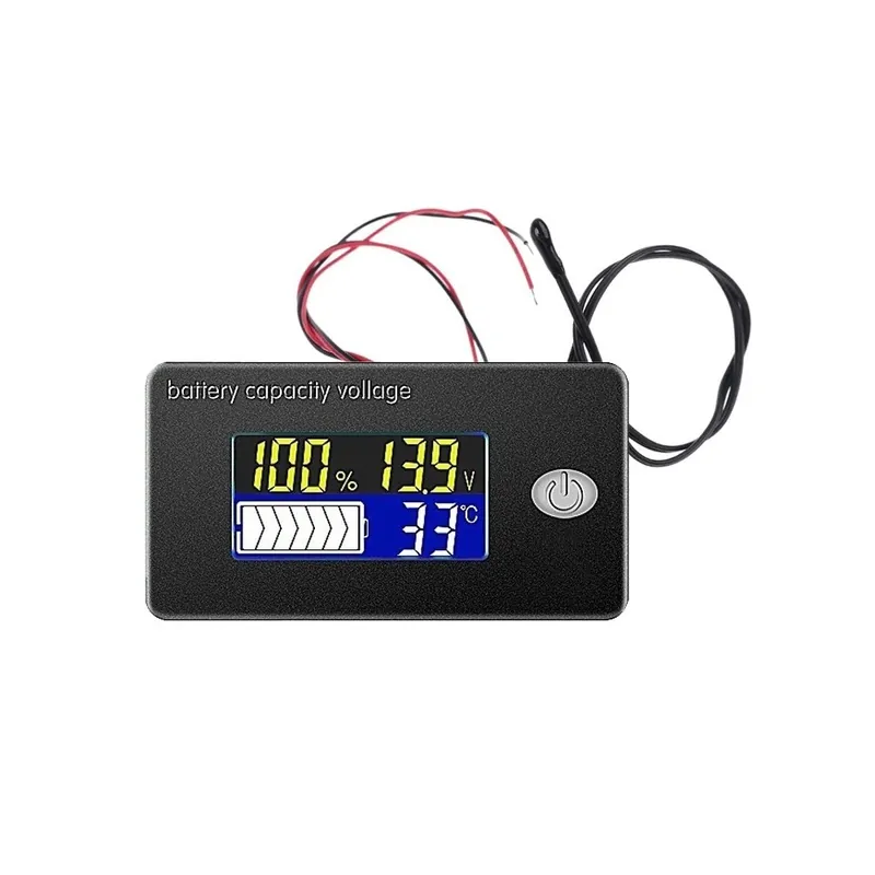 12V - 12 V-os LCD 4 az 1-ben ólom-sav lítium akkumulátor kapacitásmérő Voltmérő hőmérő Akkumulátor üzemanyagszint Olcsóbb