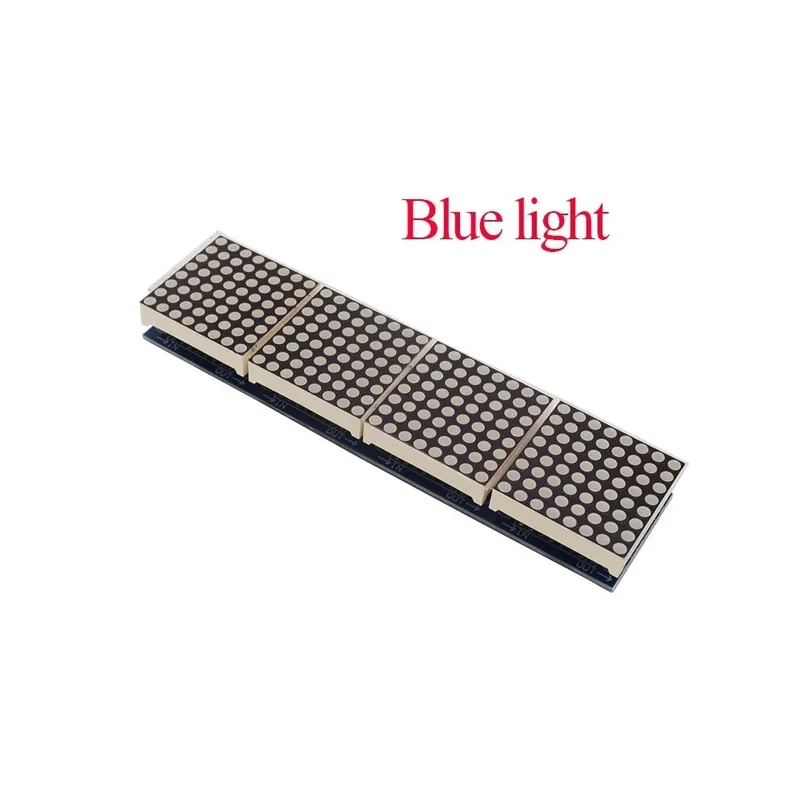 Árengedmény Kék - MAX7219 pontmátrix modul piros kék zöld fény Arduino mikrokontroller Raspberry Pi 4 az 1-ben kijelzővel 5 tűs