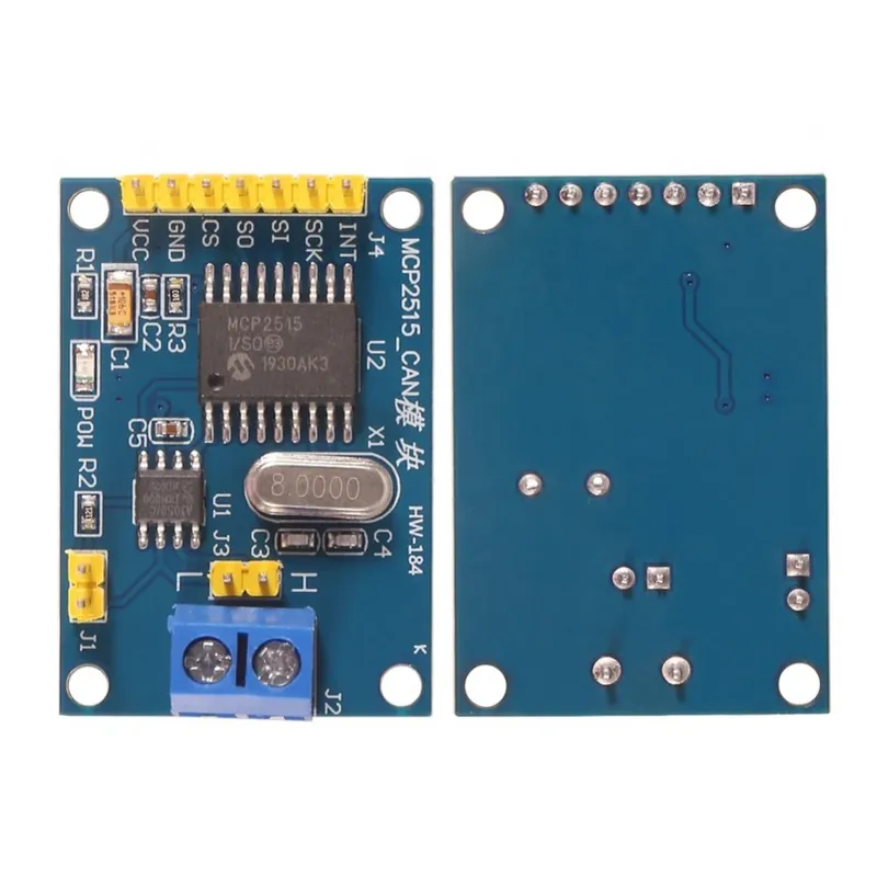 1 db MCP2515 CAN busz modul TJA1050 vevő SPI modul, amely alkalmas az Arduino Raspberry Pi Diy Kit MCU ARM vezérlőhöz Ne maradj le