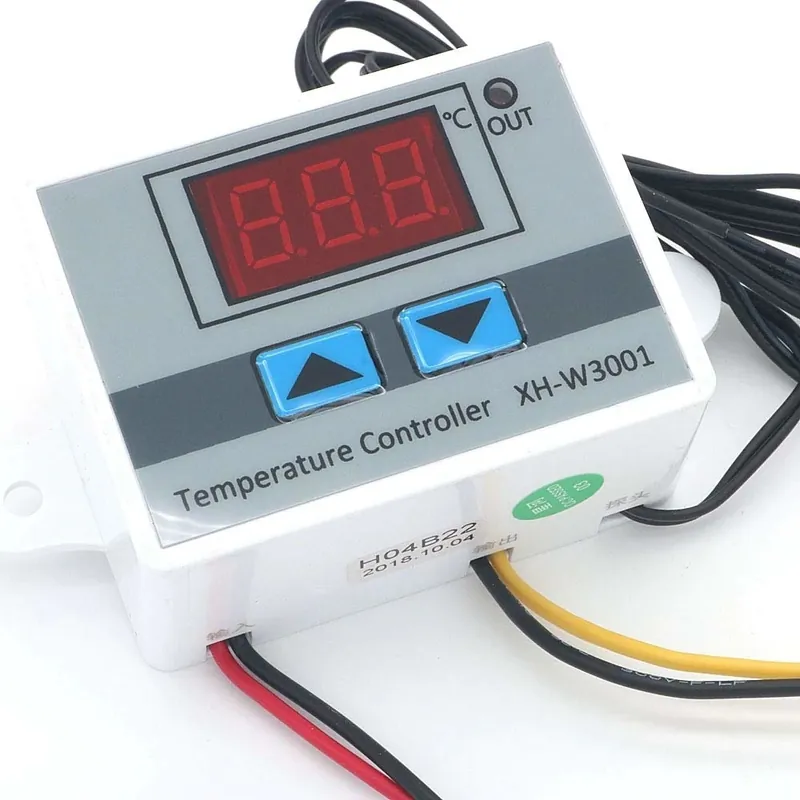 12V - 10A 12V 24V 110V 220VAC Digitális LED hőmérséklet-szabályozó XH-W3001 Inkubátor hűtéshez Fűtés Kapcsoló Szezonális akció