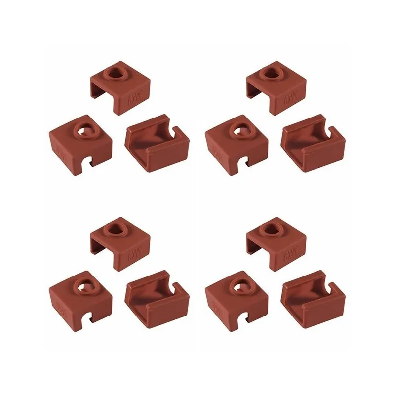 d - 12db Heater Block szilikon burkolat MK7/8/9 3D nyomtató-extruder Creality CR-10/S4/S5/Ender 3/Anet A8 kék fekete sárga Gyors szállítás