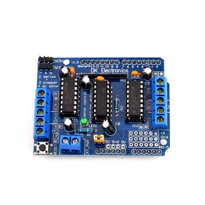 narancssárga - 1 db motor meghajtó bővítőkártya Arduino L293D motor meghajtó modul motorvezérlő pajzsához Outlet
