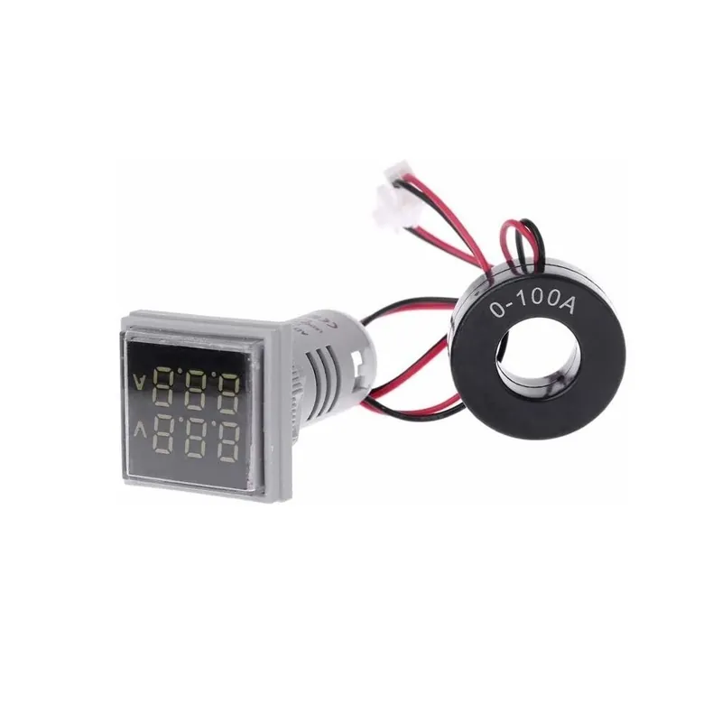 Exkluzív ajánlat fehér - 60-500V 0-100A LED AC Digitális Voltmérő Ampermérő Jellámpák 220V Feszültség Árammérő Volt Erősítő