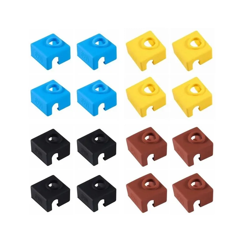 Mindegyik 4db - 16db/tétel 3D nyomtató fűtőblokk szilikon burkolat MK7 MK8 MK9 Creality Ender 3/3 Pro, Ender 5/5 Pro, CR-10 Biztonságos vásárlás