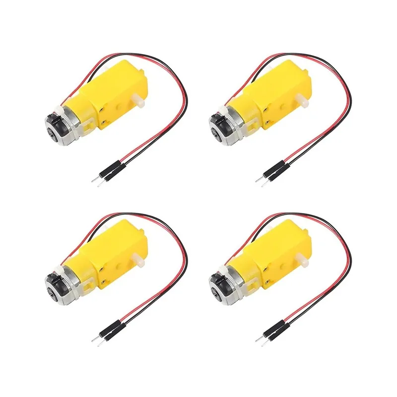 Utolsó esély kábellel - 4db/tétel TT motor DC sebességváltó motor kettős tengelyes 200RPM DC 3-6V hajtóműves Arduino DIY Smart Car