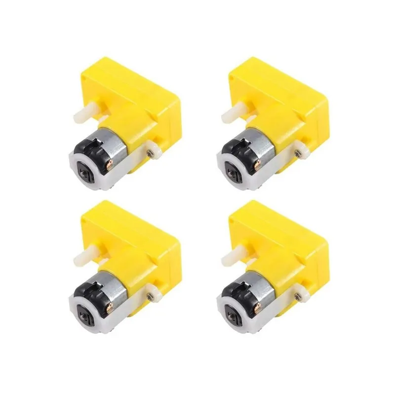 L alakú TT motor - 4db/tétel L alakú egyenáramú elektromos TT motor 3V-6V hajtóműves motor kettős tengely intelligens Olcsó