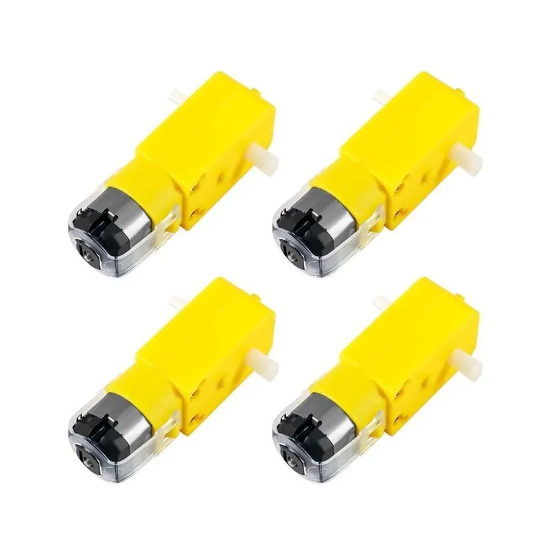 TT motor - 4db/tétel L alakú egyenáramú elektromos TT motor 3V-6V hajtóműves motor kettős tengely intelligens autós Rendeld meg most