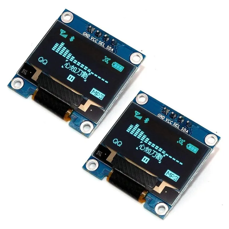 Kék 0,96 - 0,91 hüvelykes 0,96 hüvelykes OLED IIC fehér/SÁRGA KÉK/KÉK 12864 OLED kijelzőmodul I2C SSD1306 LCD képernyő Vásárlói kedvenc