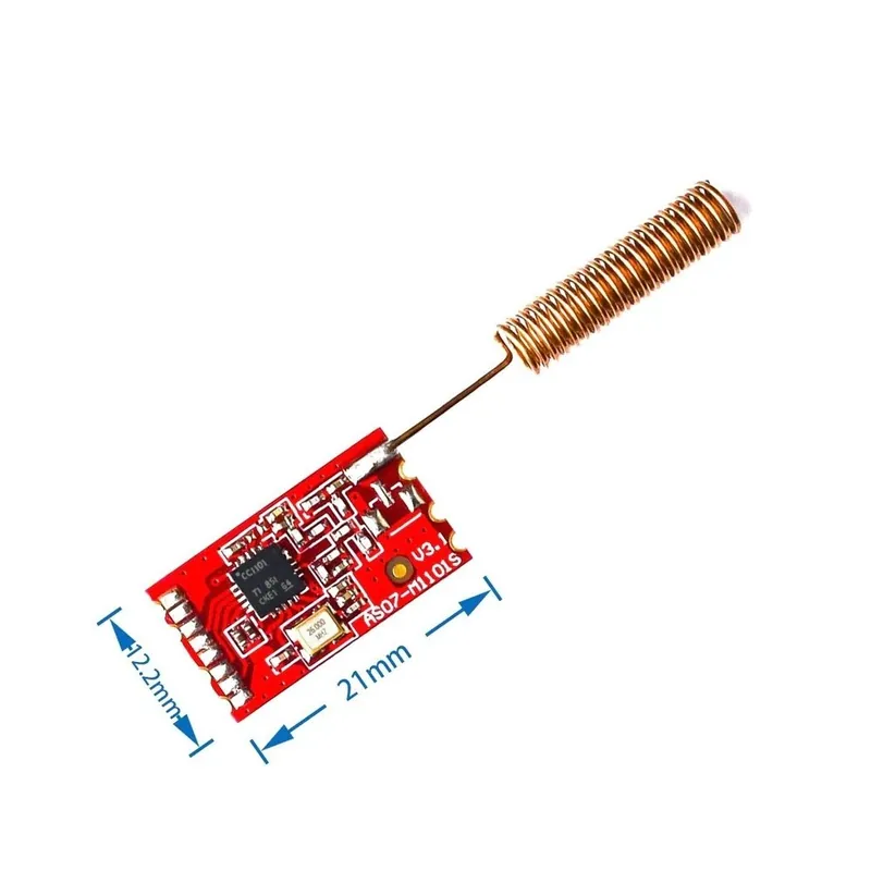 Kiárusítás Piros - Új 433M CC1101 modulkártya piros zöld 10mW vezeték nélküli küldő vevő modul NRF905/SX1212/SI4432