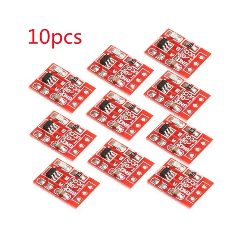 Akciós ár 10db TTP223 érintőkapcsolók modul érintőgombos önzáró, nem záródó kapacitív kapcsolók egycsatornás piros Arduino