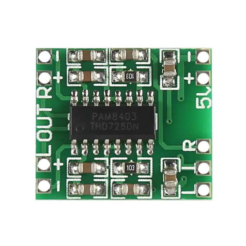 1db PAM8403 Super Mini digitális erősítőkártya D osztályú digitális 2,5 V-tól 5 V-ig hatékony teljesítményerősítő Nézd meg most