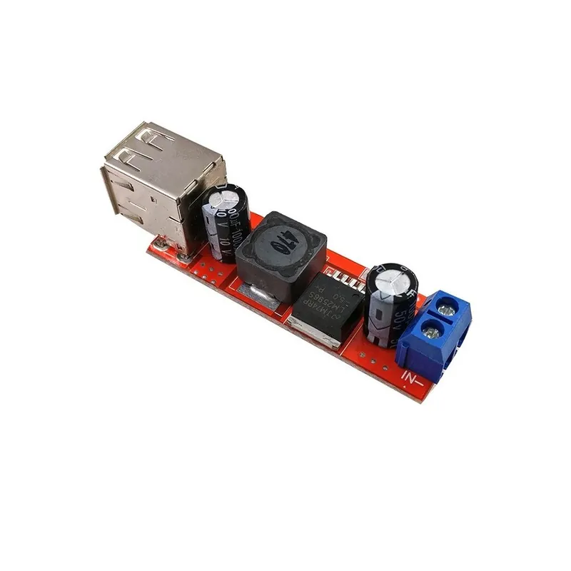 LM2596 DC 6V-40V – 5V 3A Dupla USB töltés DC-DC lefelé tartó átalakító modul AMP LM2596 Dual USB járműtöltőhöz Árengedmény