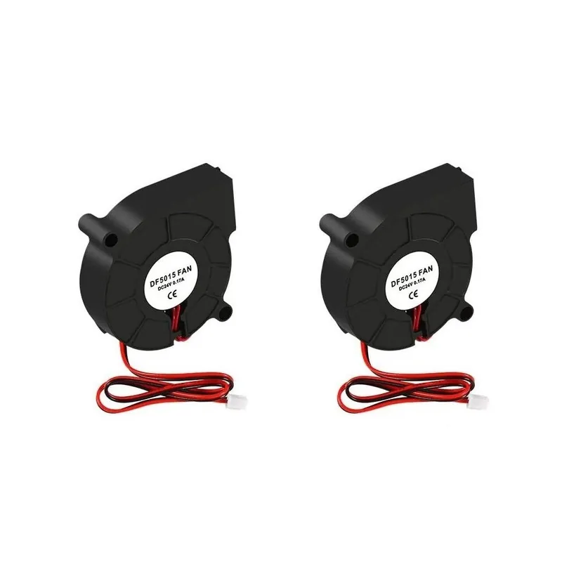 24V 0,17A - 2 db/tétel 5015 12V 0.18A 24V 0.17A DC kefe nélküli hűtőventillátor 50x50x15mm 2 tűs csatlakozóval 3D Rendeld meg most