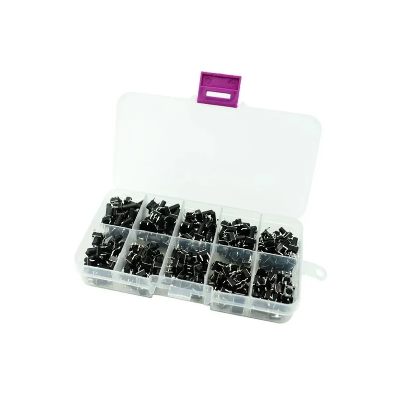 10 modell 200db 6*6 Tact Switch Tapintható nyomógombos kapcsolókészlet, Magasság: 4,3MM~13MM DIP 4P mikrokapcsoló 6x6 Végkiárusítás