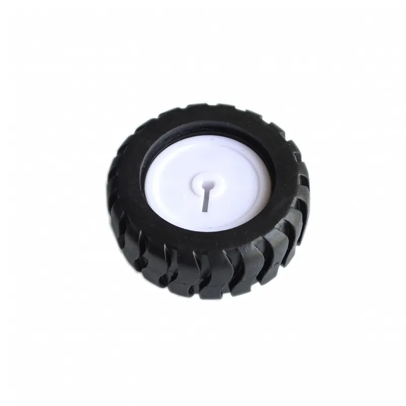 Outlet 10 DB / LOT K346 43 * 19 * 3 mm D-lyukú gumi kerék, alkalmas N20 motor D tengely gumiabroncshoz Autórobot barkácsjáték