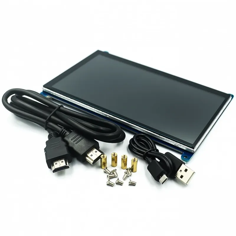 Végkiárusítás 7 Ihcn 1024-600 - Raspberry pi 3.2/3.5/5/7 hüvelykes érintőképernyős HDMI LCD kijelző modul Raspberry Pi 2/3 B