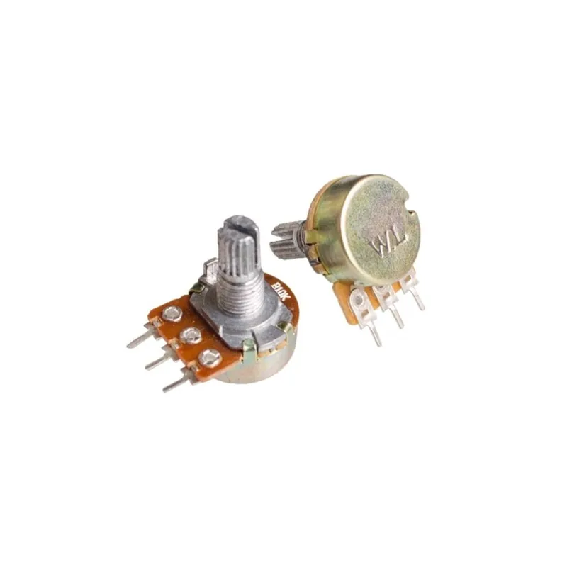 5K - 10 DB WH148 lineáris potenciométer B5K B10K B50K B100K 15mm tengely anyákkal alátétekkel 3 tűs WH148 Ne maradj le
