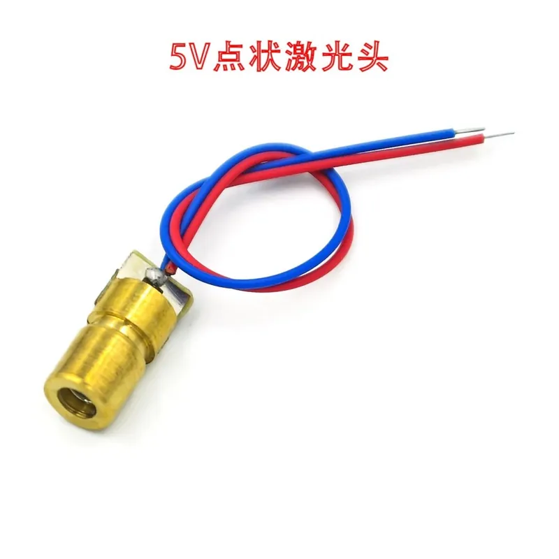 5V - 10db/tétel 650nm 6mm 3V 4.5V 5V 5mW Állítható Laser Dot dióda modul piros réz fej Azonnal elérhető