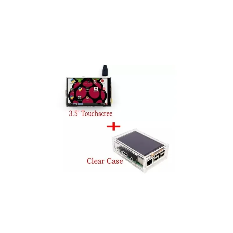 Ügy - Új eredeti 3,5" LCD TFT érintőképernyős kijelző Raspberry Pi 3 Model B alaplaphoz akril tok ceruza Kedvezmény