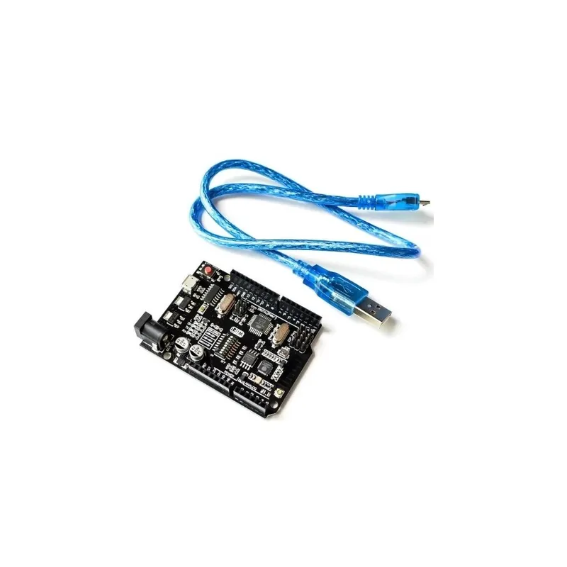 Szuper ajánlat 328P-PU - UNO R3 MEGA328P CH340 CH340G ATMEGA16U2 MEGA328P Chip Arduino UNO R3 Fejlesztőkártya USB KÁBEL