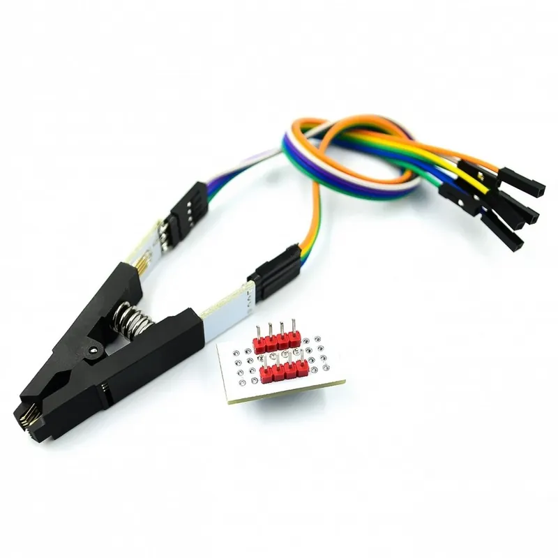 2 rész - frissítési verzió SOIC8 SOP8 Teszt klip EEPROM 93CXX / 25CXX / 24CXX áramköri programozáshoz 2 adapter Olcsóbb