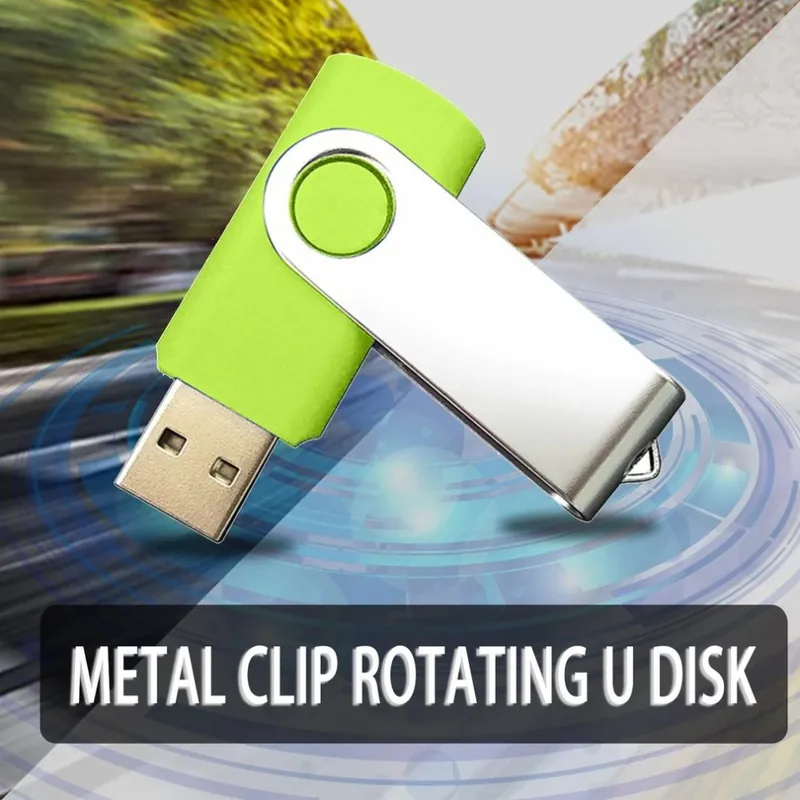 Vásárlói kedvenc Szín: zöld - 360 fokos elforgatás OTG USB flash meghajtó Memory Stick Pen Okostelefon Mikro USB memória tárolóeszközök