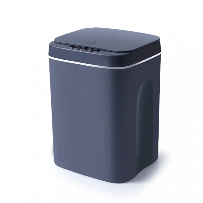 Szín: 12L - Smart Prullenbak Vuilnis Emmer Kan Motion Sensor Touchless Inductieve Usb Vuilnisbak Met Dekssel Automatische Afval Outlet