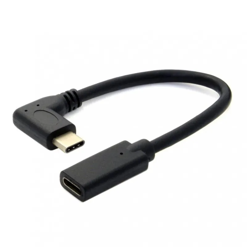 0,3 méter C-típusú USB 3.1 dugaszoló – USB-C csatlakozó 90 fokos hosszabbító adatkábel hosszabbító kábel Expressz szállítás