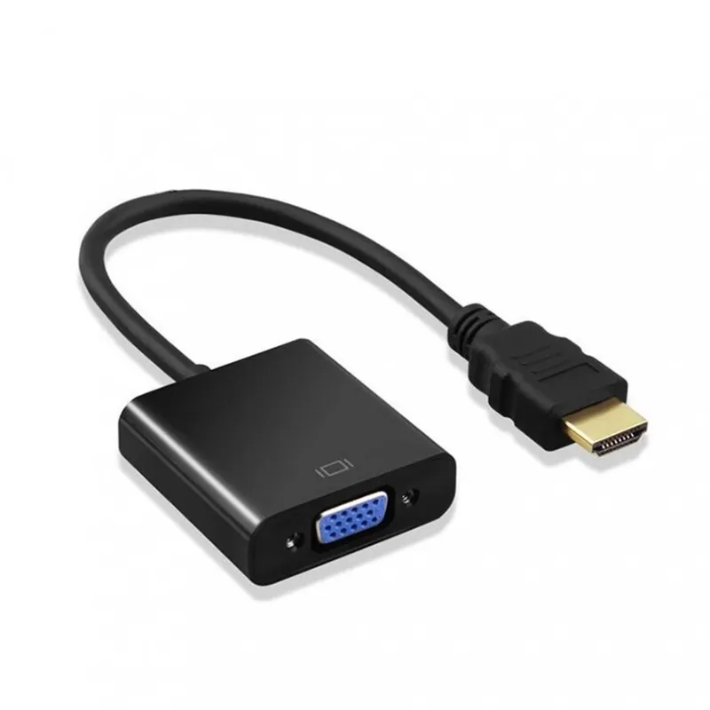 Népszerű Szín: balck - HDMI-kompatibilis VGA-adapter 1080P Male-Famale átalakító adapter 1080P digitális-analóg videó audio PC