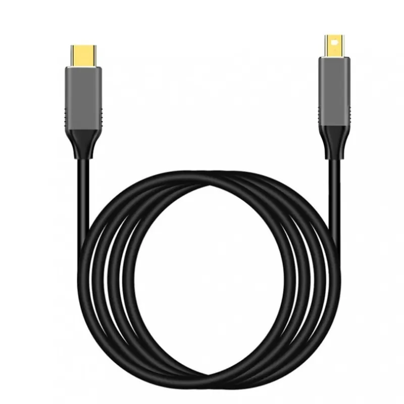 Árcsökkenés Szín: ezüst-fekete - USBC – Mini displayport kábel 6 Ft USB Type C Thunderbolt 3 – mini DP Cord 4k praktikus hordozható