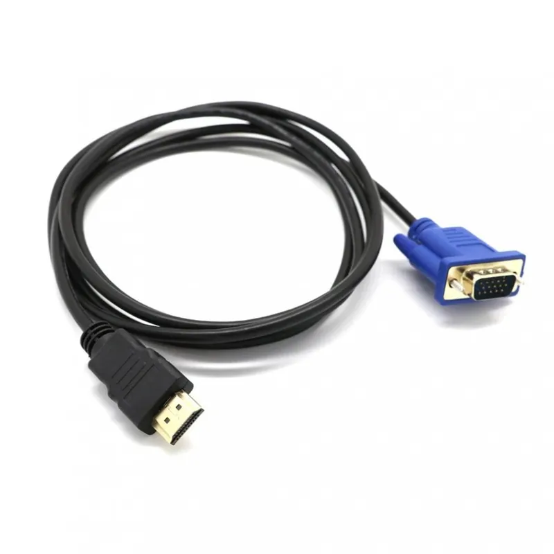 Hossz: 1,8m - 1/1.8/3/5M HDMI-kompatibilis kábel VGA dugasz-duga HDMI-kompatibilis VGA HD audioadapter kábel HDMI-kompatibilis Nézd meg most