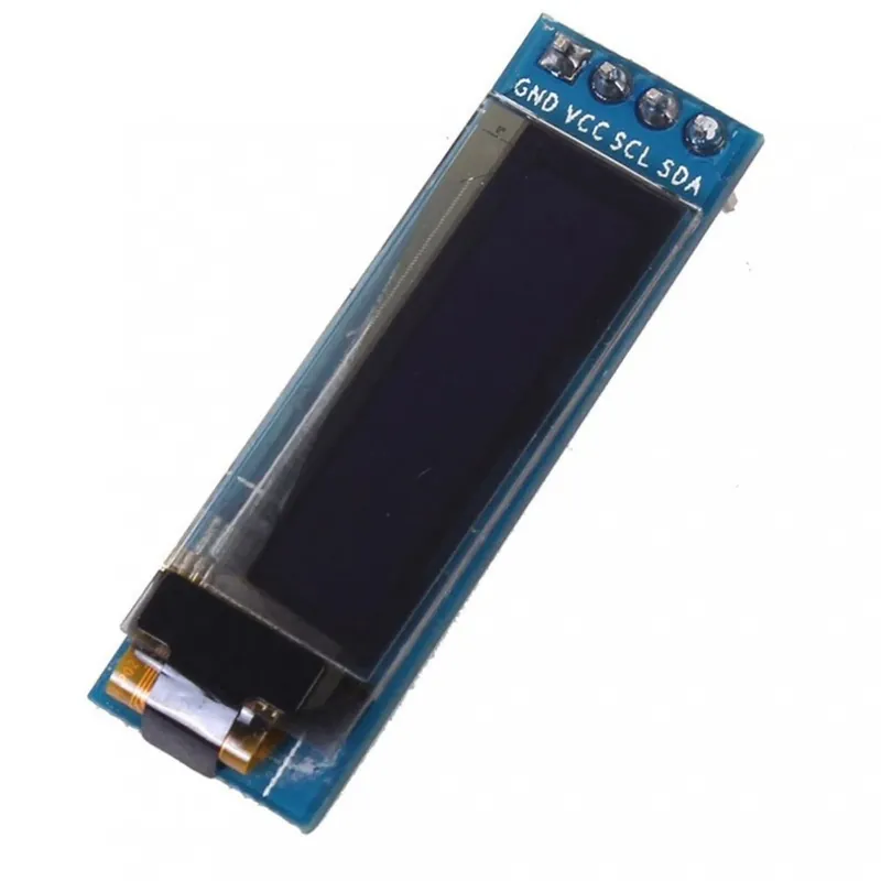 0,91 hüvelykes OLED modul 0,91 hüvelykes kék 128x32 OLED LCD LED kijelző Modul IIC Kommunikáció Ardunio számára Kedvezmény