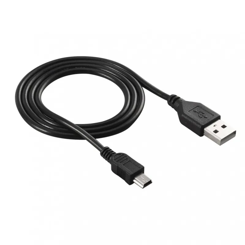 Akciós ár Kábel hossza: 0,8 m - 1 m-es USB töltőkábel USB 2.0 dugós A-mini USB 5 tűs töltőkábel digitális fényképezőgépekhez
