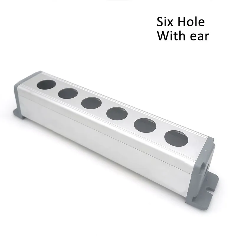 16mm 45x65mm-Hat lyukas füllel-Fém Alumínum nyomógomb ipari Otthoni Vezérlő Kapcsoló doboz 16mm 19mm 22mm 1 45x45mm Különleges ajánlat