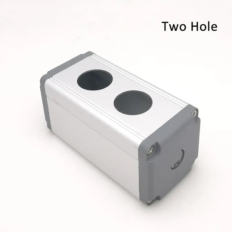 22mm 45x45mm-Két lyukas fül nélkül-Fém Alumínum nyomógomb ipari Otthoni Vezérlő Kapcsoló doboz 16mm 19mm 22mm 1 45x45mm Kihagyhatatlan ajánlat