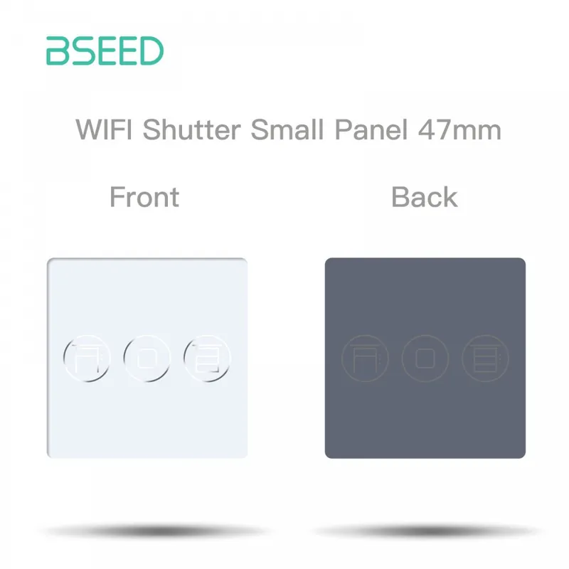 WIFI redőny Fehér-BSEED Fali lámpa Kapcsolók Kicsi Üveg panel Nyomógombos Kristály alkatrészek 47mm Vedd meg most