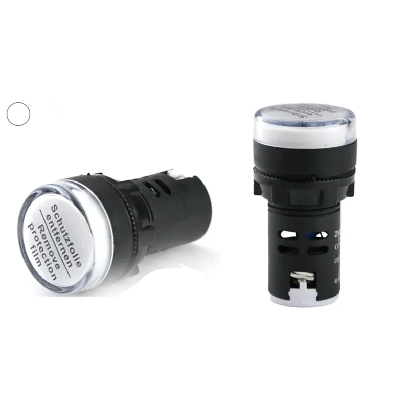 Zöld-110v-Visszajelző Jelzőlámpa világítás Vízálló ad16-22ds 22mm AC/DC LED izzók 20mA Expressz kézbesítés