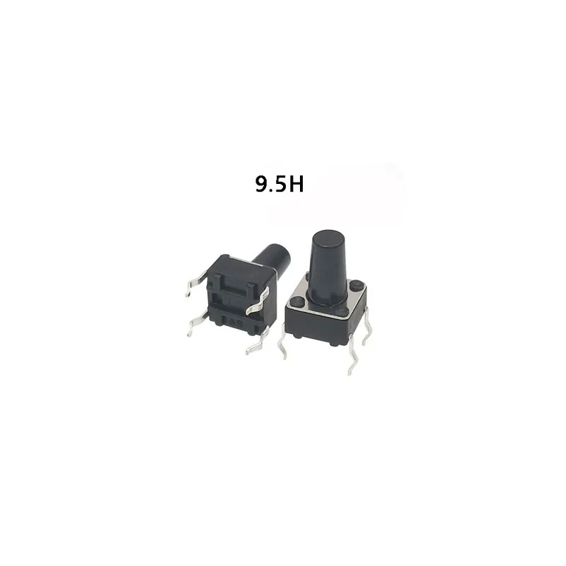 Különleges ajánlat 9,5-20db 6*6*4,3mm Panel PCB Azonnali Nyomógomb Mikrokapcsoló 4 Tűs DIP Könnyű Nyomógombos Kulcs Billentyűzet 6x6x4,3mm