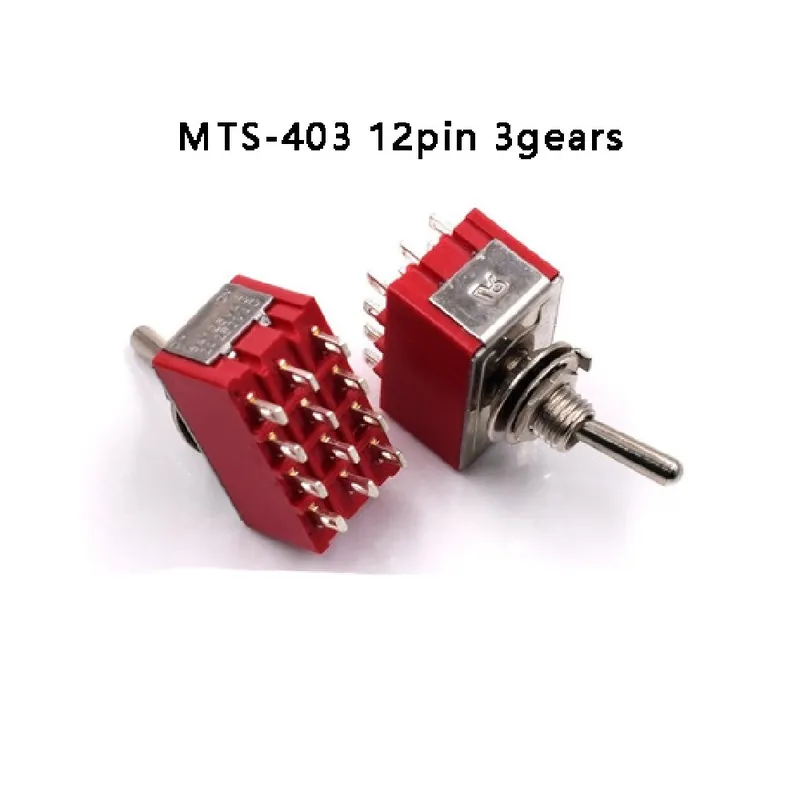 MTS 403-5db Miniatűr Váltókapcsoló Egypólusú Dupla soros SPDT DPDT ON-OFF-ON / ON-ON Billenőkapcsoló Expressz szállítás