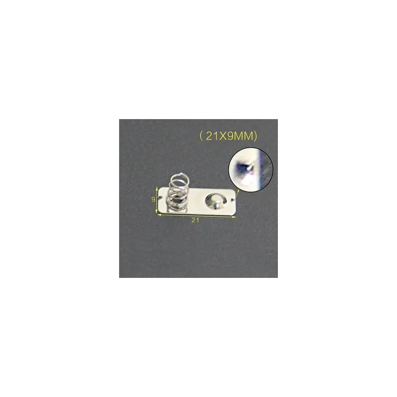 Prémium AAA 21X9MM 02-YYT 20db Rugó AAA akkumulátor lap Érintkező lap Elemtartó doboz pozitív és negatív 0,3mm vas+nikkelezés