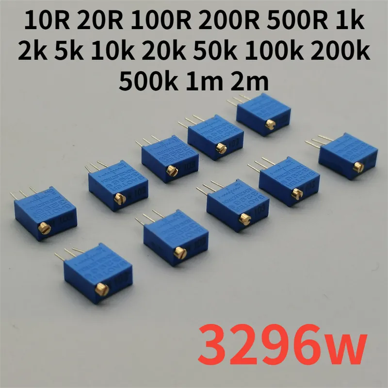 Expressz kézbesítés 1M-10db 3296w többfordulatú Állítható Potenciométer moduláris 1k2k5k10k20k50k100k200k500k1m Felső beszabályozás 203 104